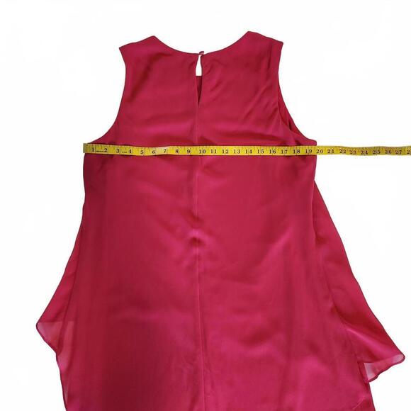 Scarlett Women's Red Layered Sleeveless Dress Size 14 - Picture 6 of 9